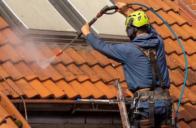 Démoussage et hydrofuge de toiture à Poëzat